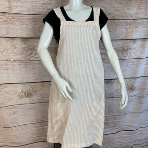 Square cross back apron, Japanese style long apron